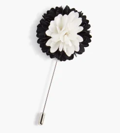Tip Top Cuff Links & Tie Bars|Lapel Pins*Bicolour Floral Lapel Pin