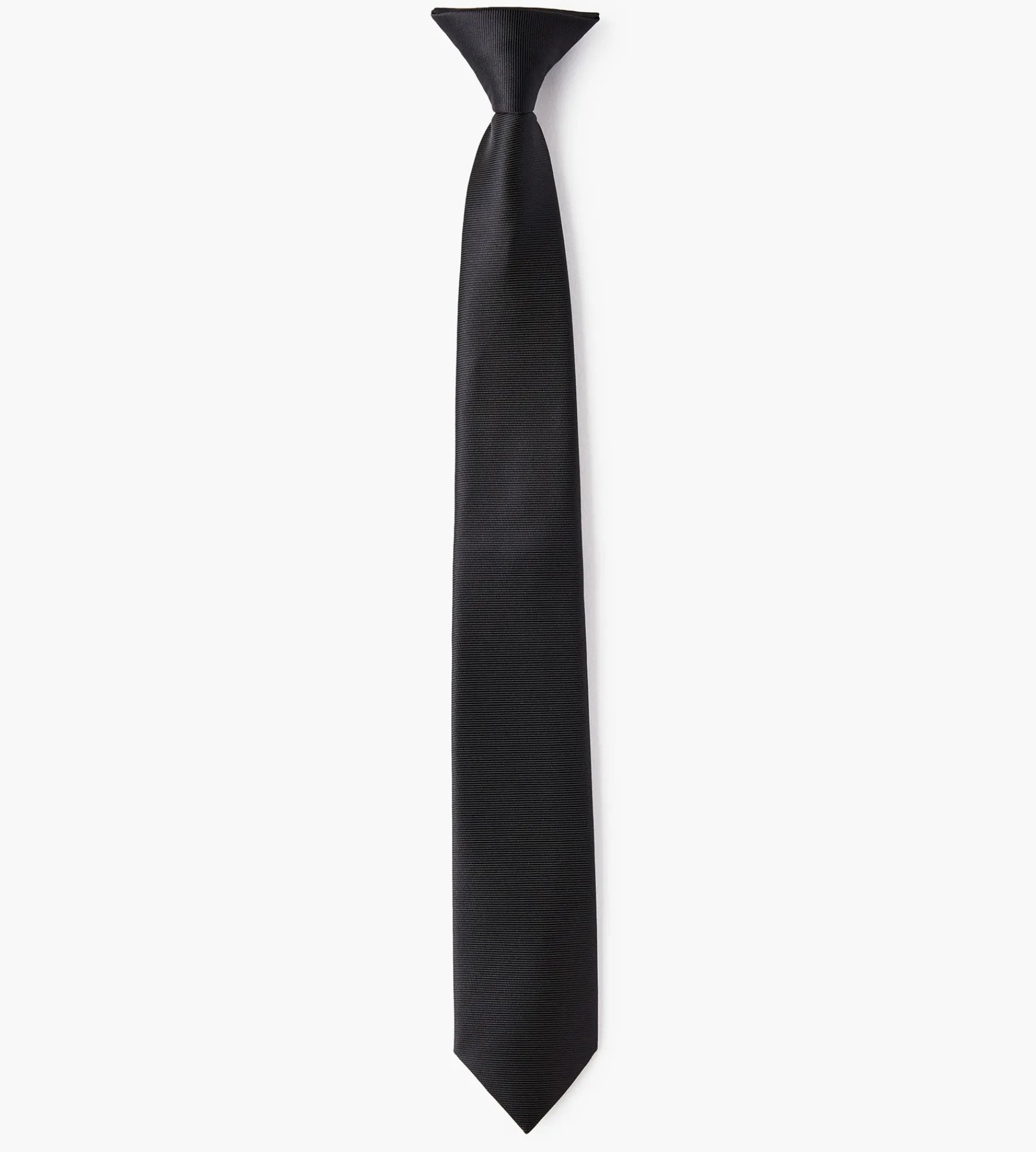 Bellissimo Ties*Boys Clip-On 10-inch Tie Black