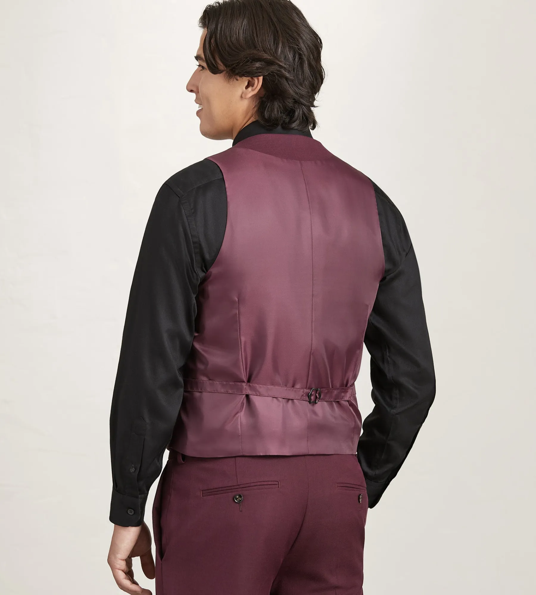 G Grafton Vests*Solid Suit Vest Burgundy
