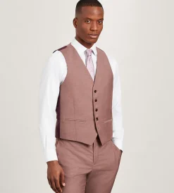 G Grafton Vests*Solid Suit Vest Dark rose