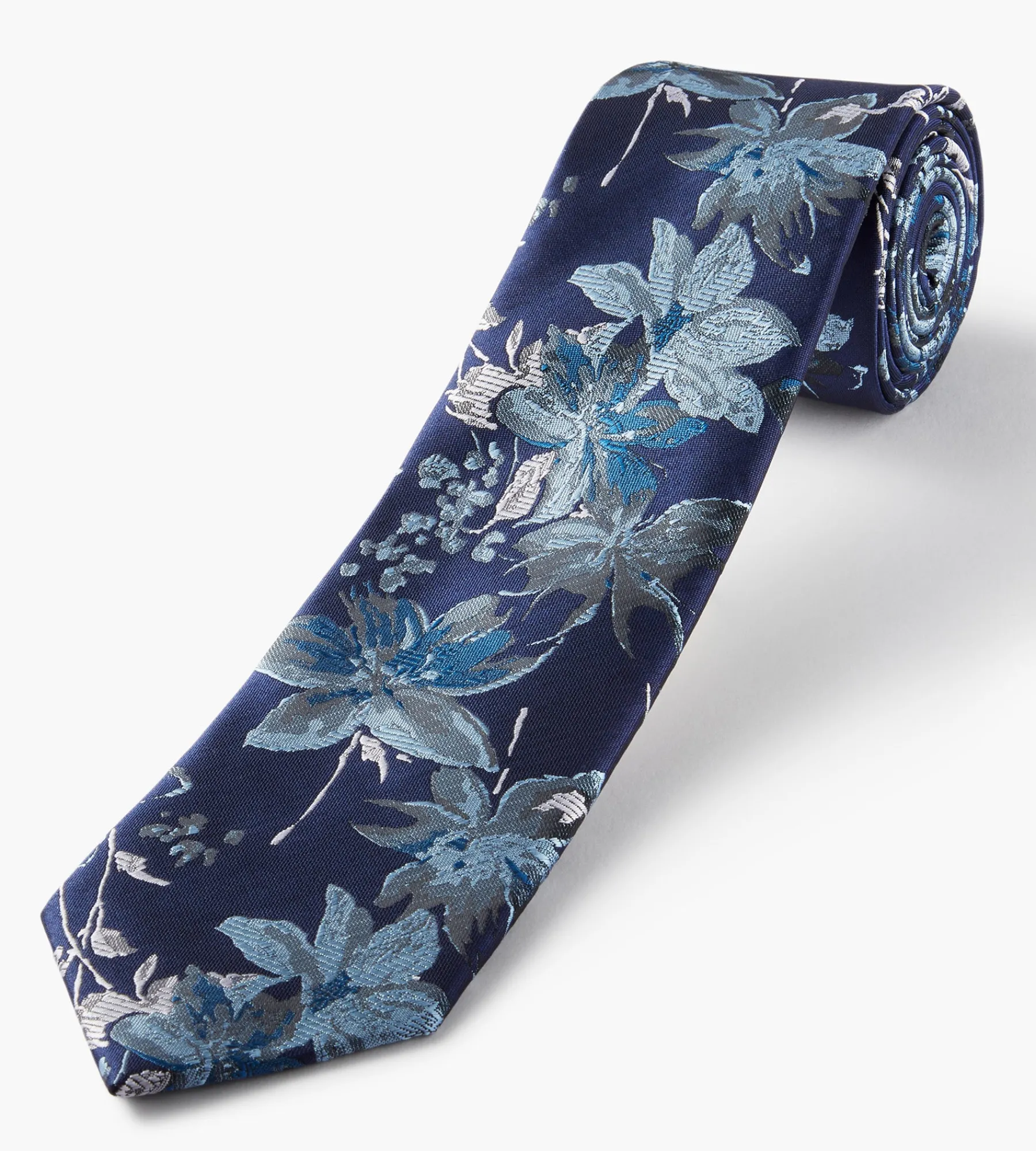Bellissimo Ties*Floral Mid Tie Dark grey