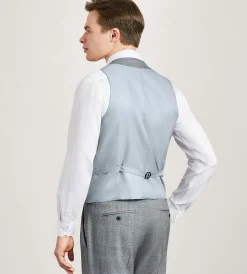 G Grafton Vests*Plaid Suit Vest Grey