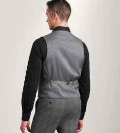 Michael Kors Vests*Plaid Suit Vest Grey