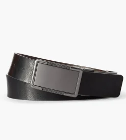 Tip Top Belts & Suspenders|Belts & Suspenders*Gunmental Reversible Plaque Belt Brown