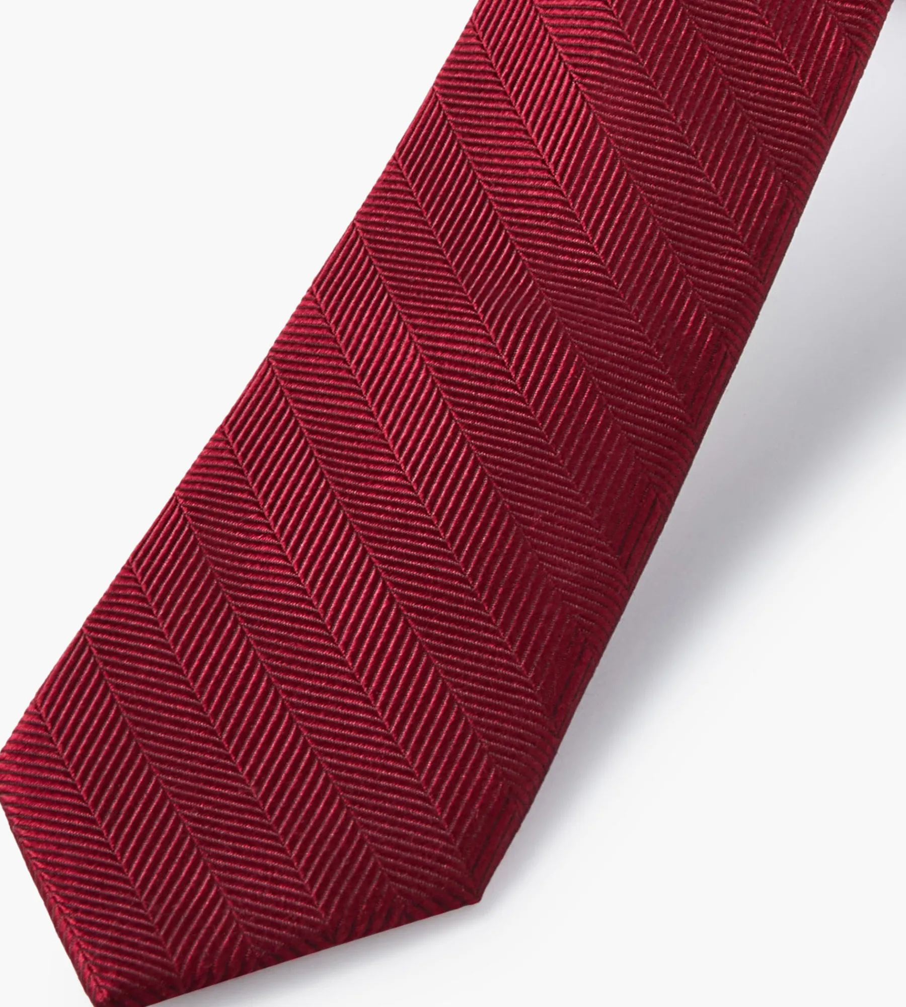 Hechter Paris Ties*Herringbone Solid Tie Black