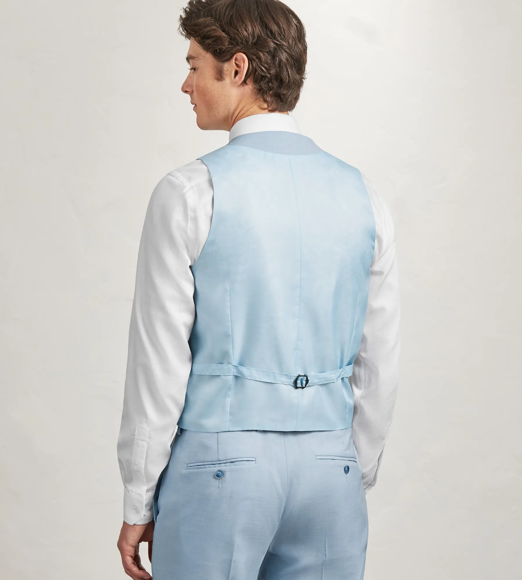 G Grafton Vests*Solid Vest Light blue