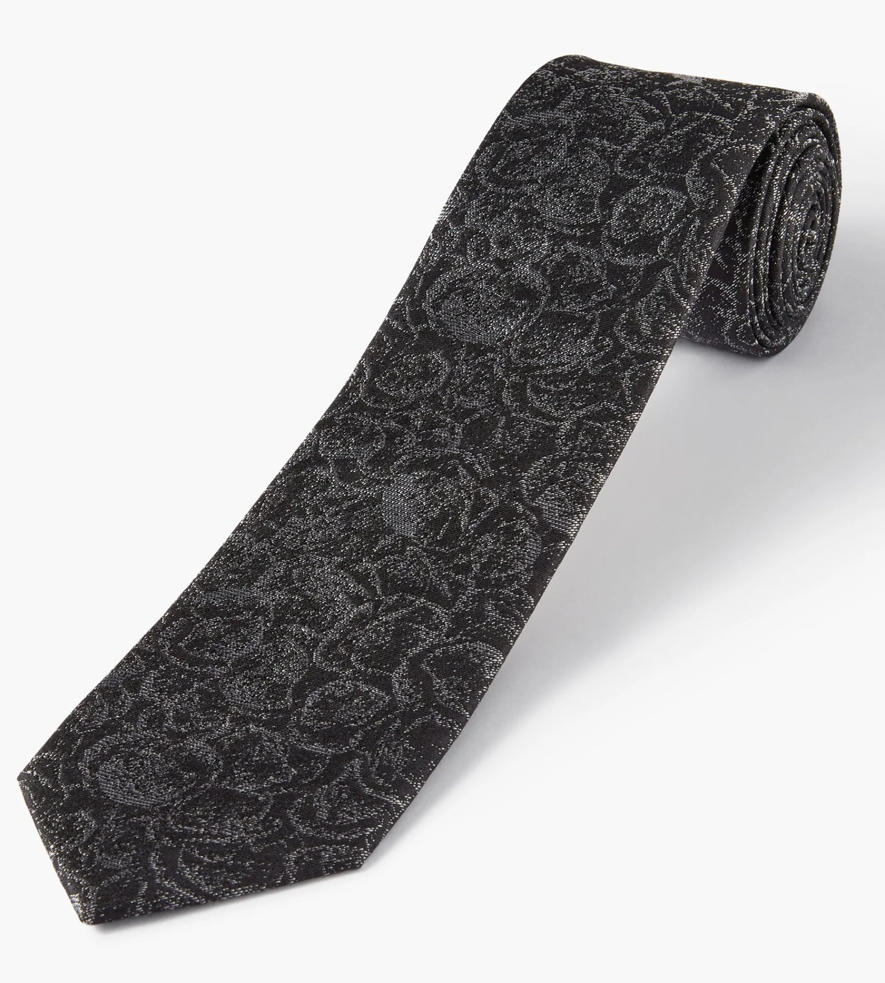 Hechter Paris Ties*Mid Floral Tie Black