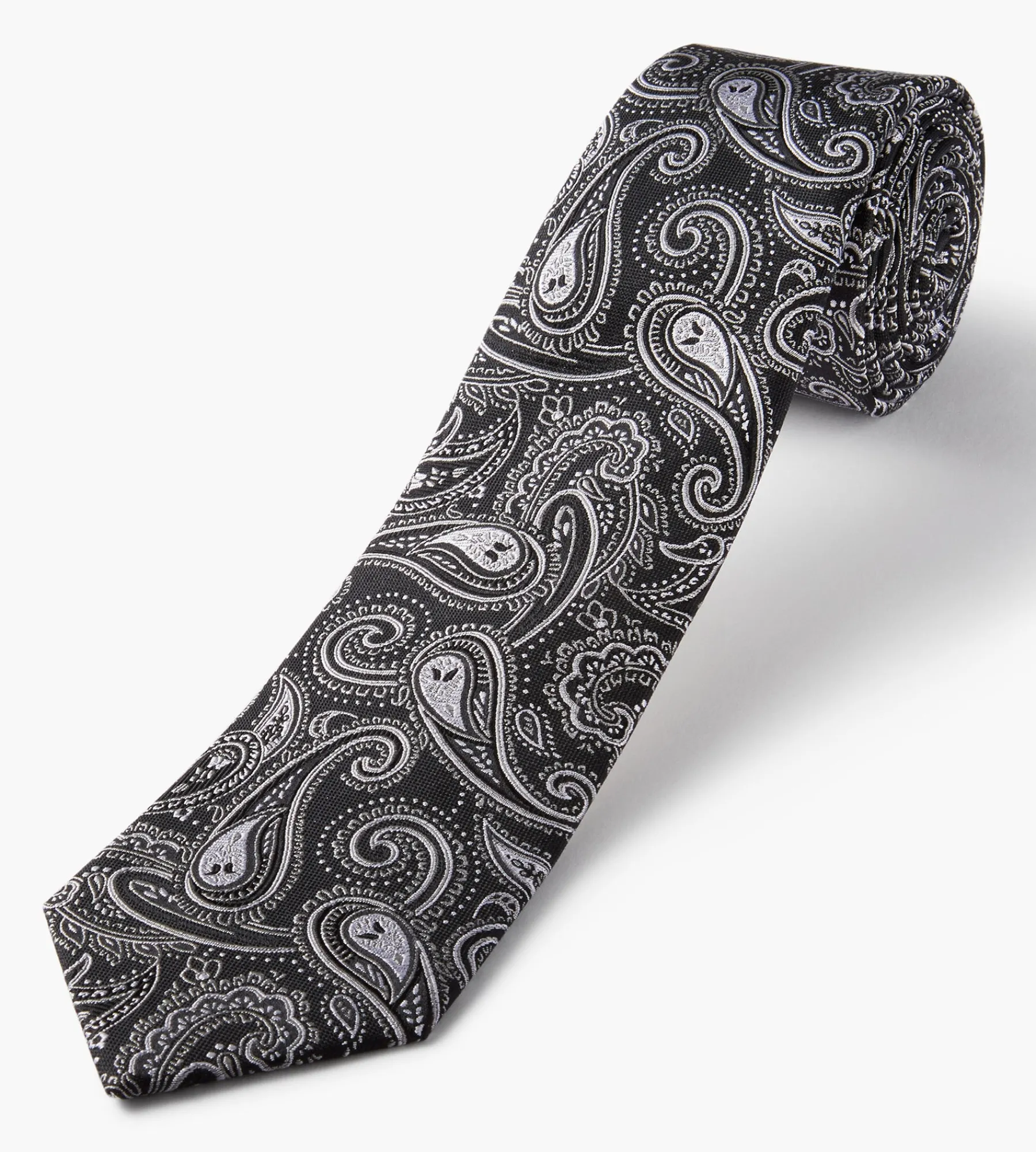 Grafton 1853 Ties*Mid Paisley Tie Black