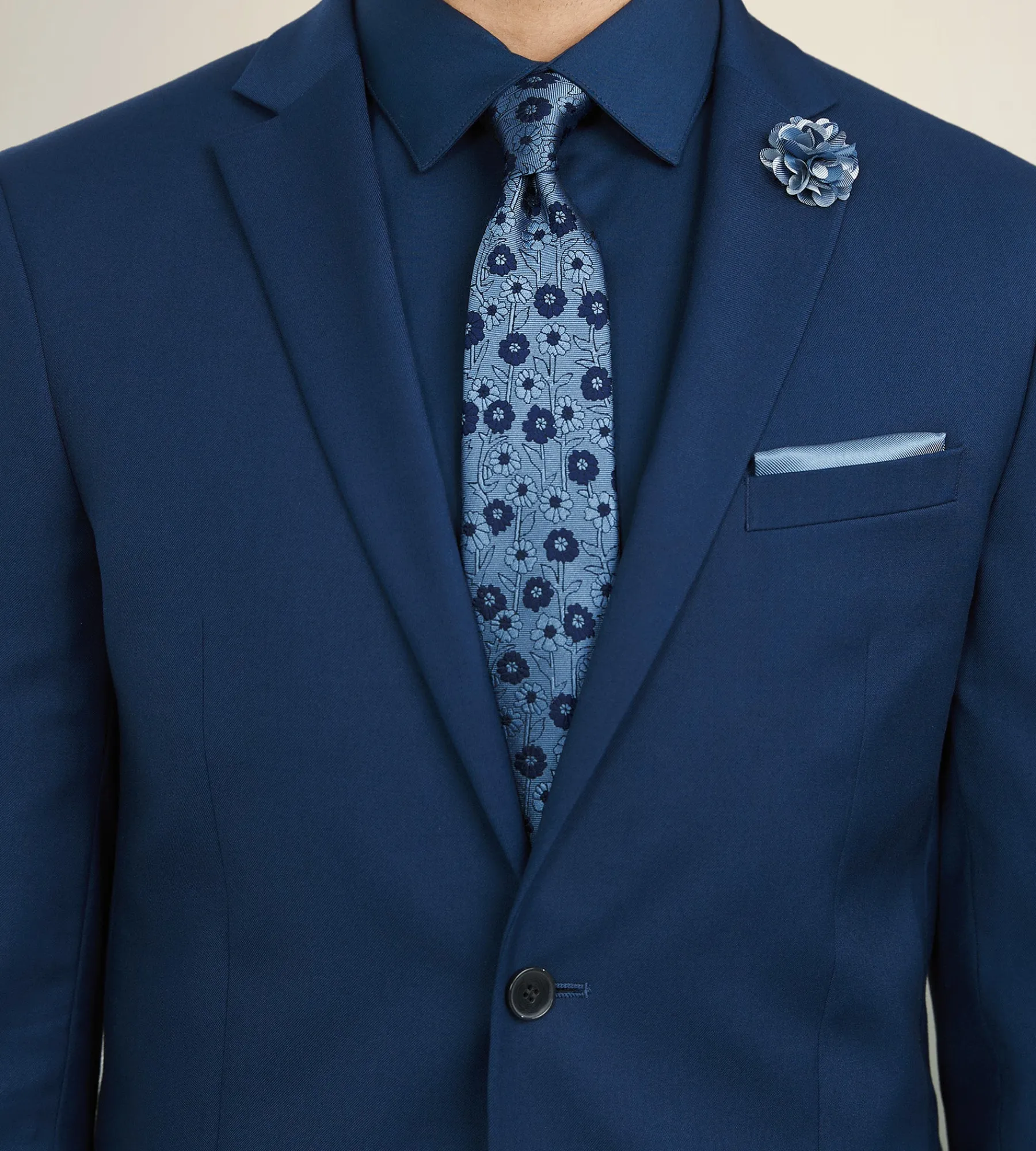 G Grafton Suit Separates*Modern Fit Indigo Solid Suit