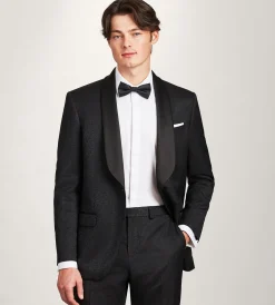G Grafton Tuxedos|Suit Separates*Modern Fit Black Jacquard Tuxedo