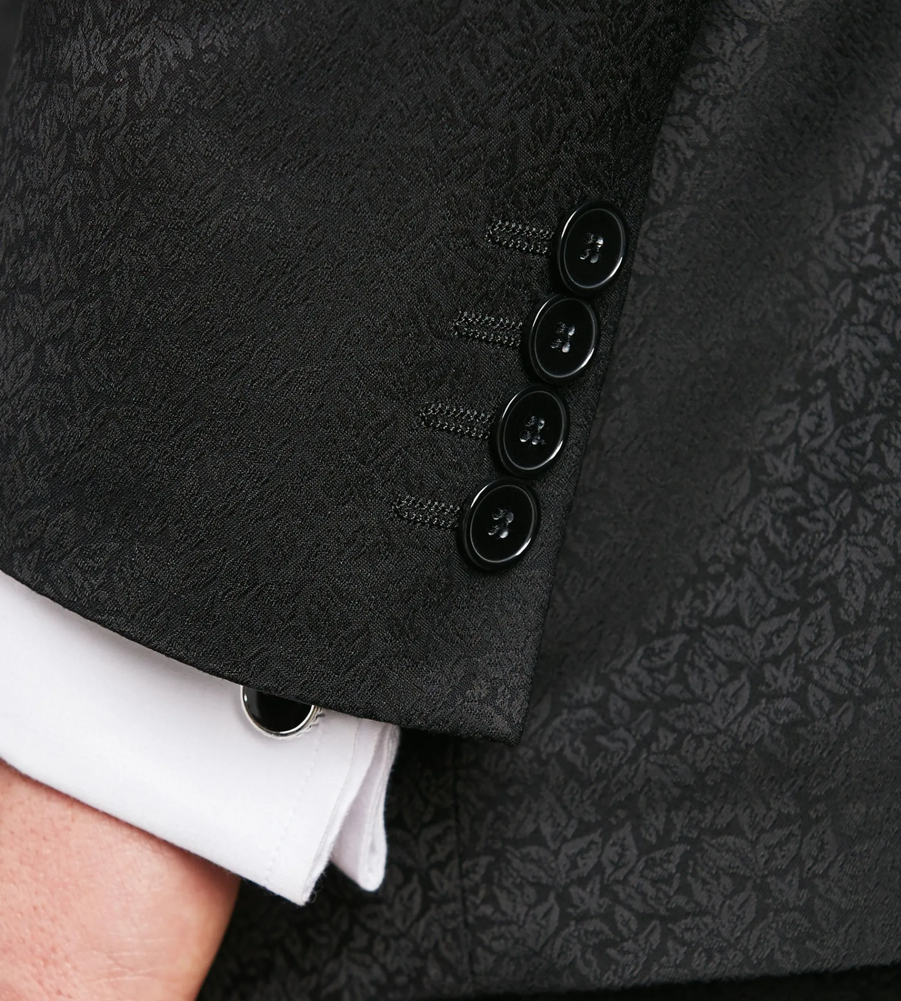 G Grafton Tuxedos|Suit Separates*Modern Fit Black Jacquard Tuxedo