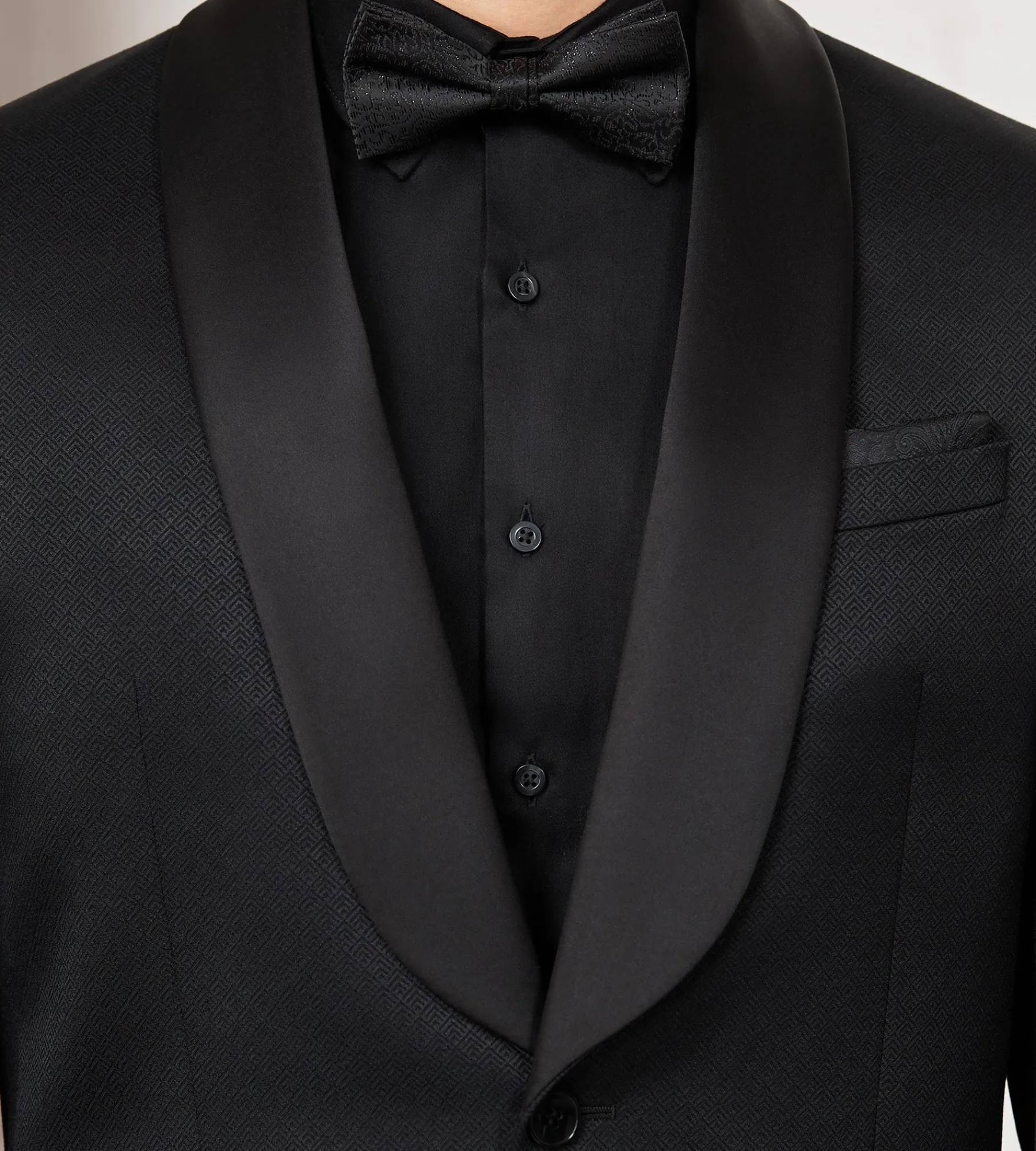 G Grafton Tuxedos|Suit Separates*Modern Fit Black Jacquard Tuxedo