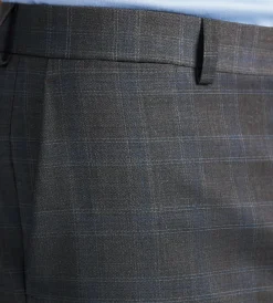 DKNY Dress Pants|Dress Pants*Modern Fit Plaid Suit Pants Brown