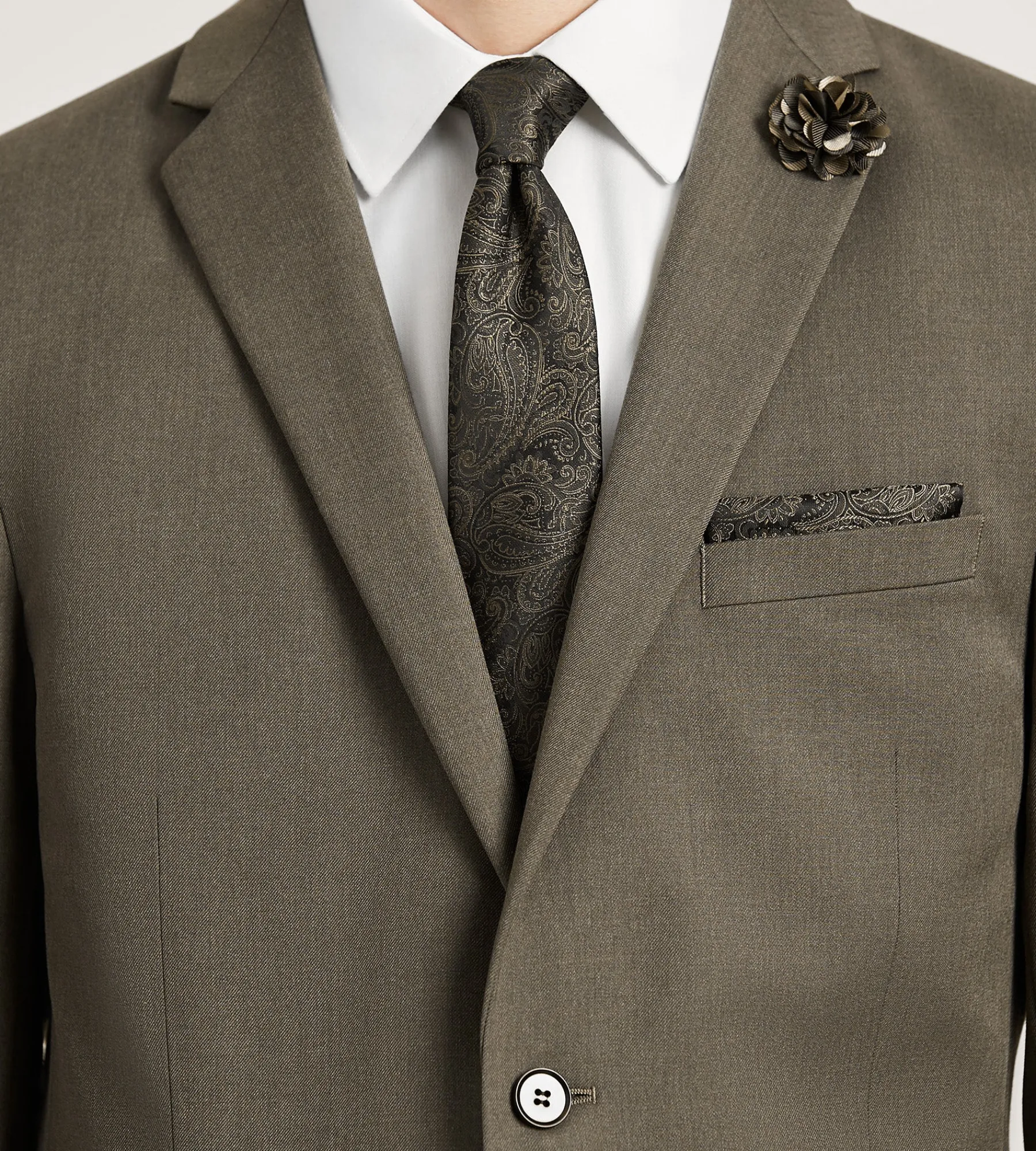 G Grafton Suit Separates*Modern Fit Brown Solid Suit