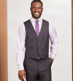 DKNY Vests*Modern Fit Neat Suit Vest Burgundy