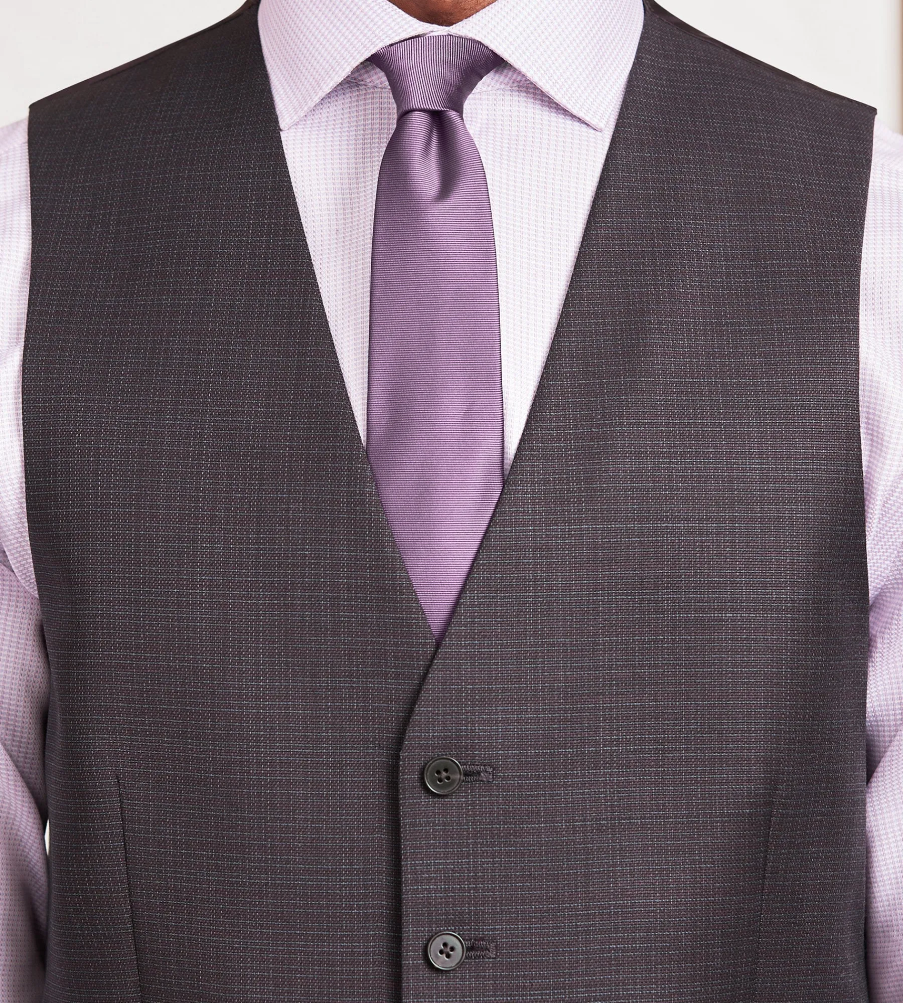 DKNY Vests*Modern Fit Neat Suit Vest Burgundy
