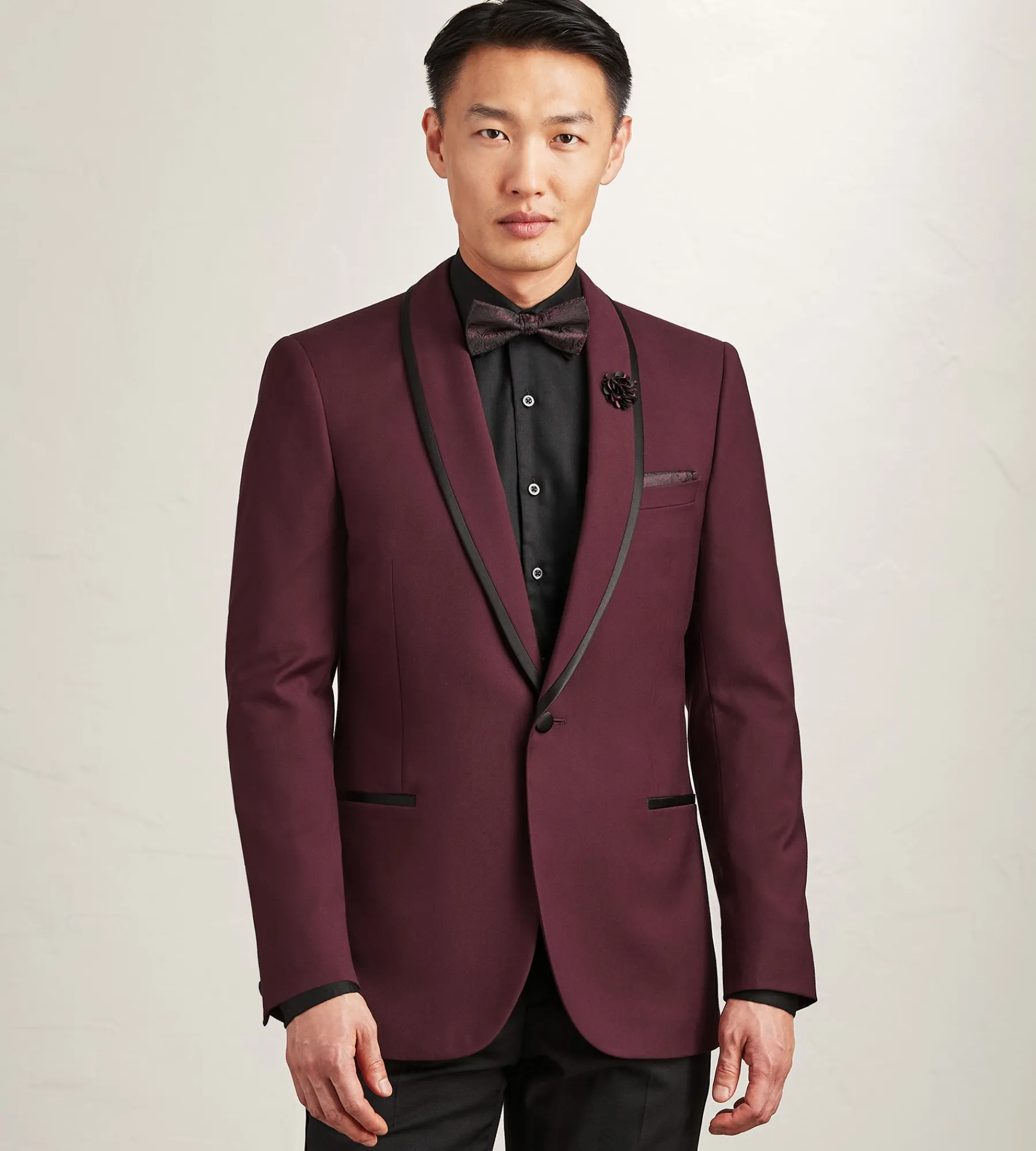 G Grafton Tuxedos|Suit Separates*Modern Fit Burgundy Solid Tuxedo