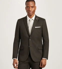 G Grafton Suit Separates*Modern Fit Dark Brown Solid Suit