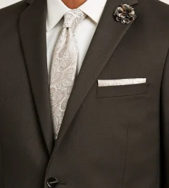 G Grafton Suit Separates*Modern Fit Dark Brown Solid Suit