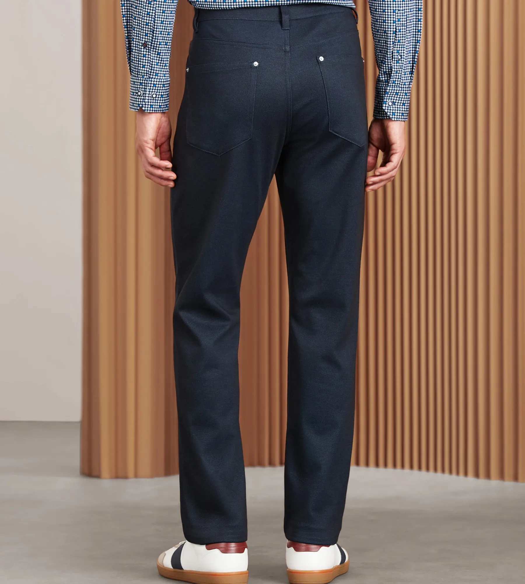 Hechter Paris Casual Pants*Modern Fit Five-Pocket 360 Stretch Knit Casual Pants Black