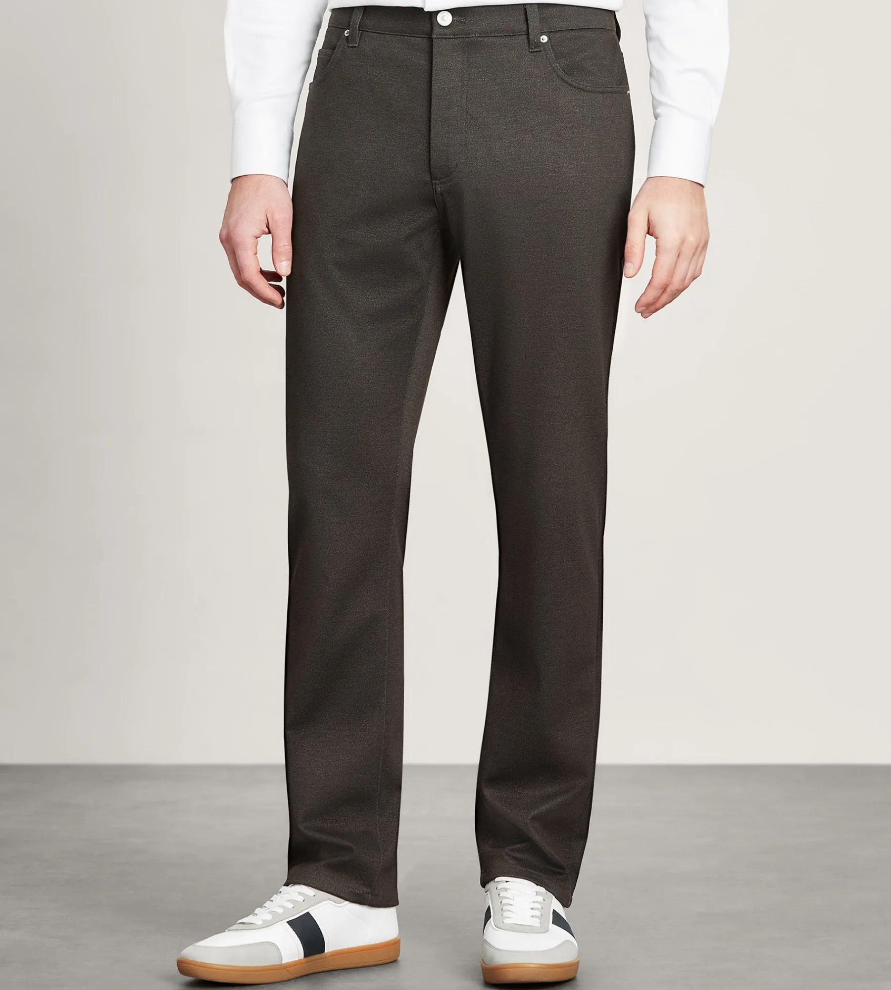 Hechter Paris Casual Pants*Modern Fit Five-Pocket 360° Stretch Knit Casual Pants Brown