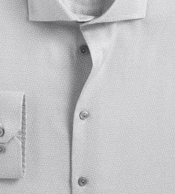 Grafton 1853 Dress Shirts*Modern Fit Geo Print Dress Shirt Light grey