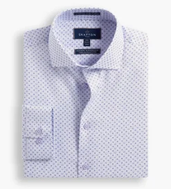 Grafton 1853 Dress Shirts*Modern Fit Geo Print Dress Shirt Lavender