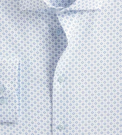 Grafton 1853 Dress Shirts*Modern Fit Geo Print Dress Shirt Teal