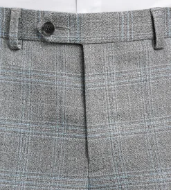 G Grafton Dress Pants|Dress Pants*Modern Fit Plaid Suit Pants Grey