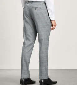 G Grafton Dress Pants|Dress Pants*Modern Fit Plaid Suit Pants Grey