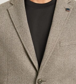 Hechter Paris Sport Jackets*Modern Fit Knit Herringbone Sport Jacket Taupe