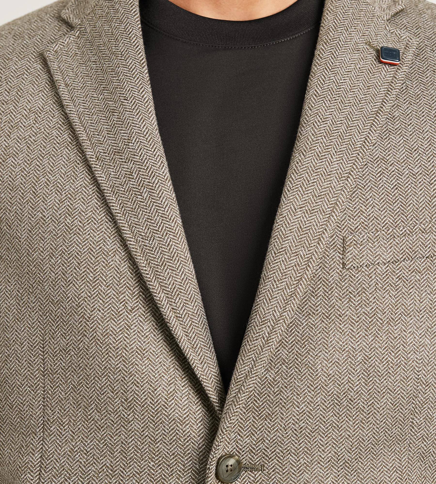 Hechter Paris Sport Jackets*Modern Fit Knit Herringbone Sport Jacket Taupe