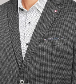 Jermyn & Bond Sport Jackets*Modern Fit Knit Houndstooth Sport Jacket Charcoal