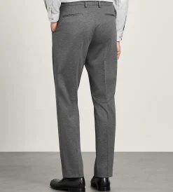 Hechter Paris Dress Pants|Dress Pants*Modern Fit Knit Micro Check Print Dress Pant Black