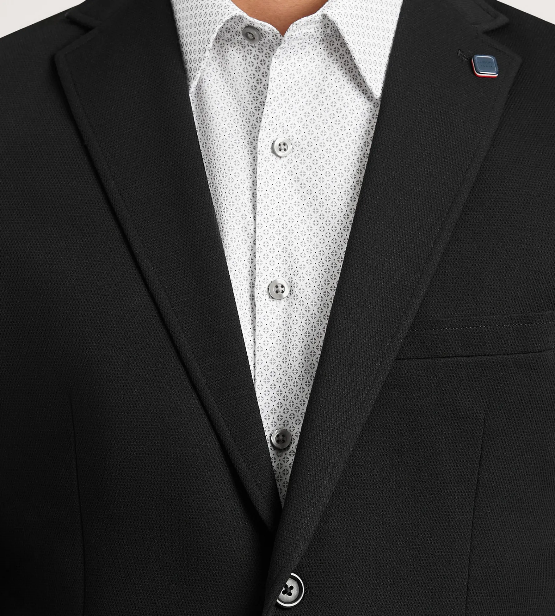 Hechter Paris Sport Jackets*Modern Fit Knit Textured Sport Jacket Black