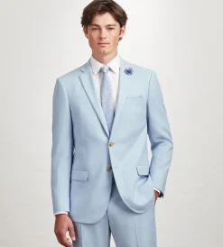 G Grafton Suit Separates*Modern Fit Light Blue Solid Suit