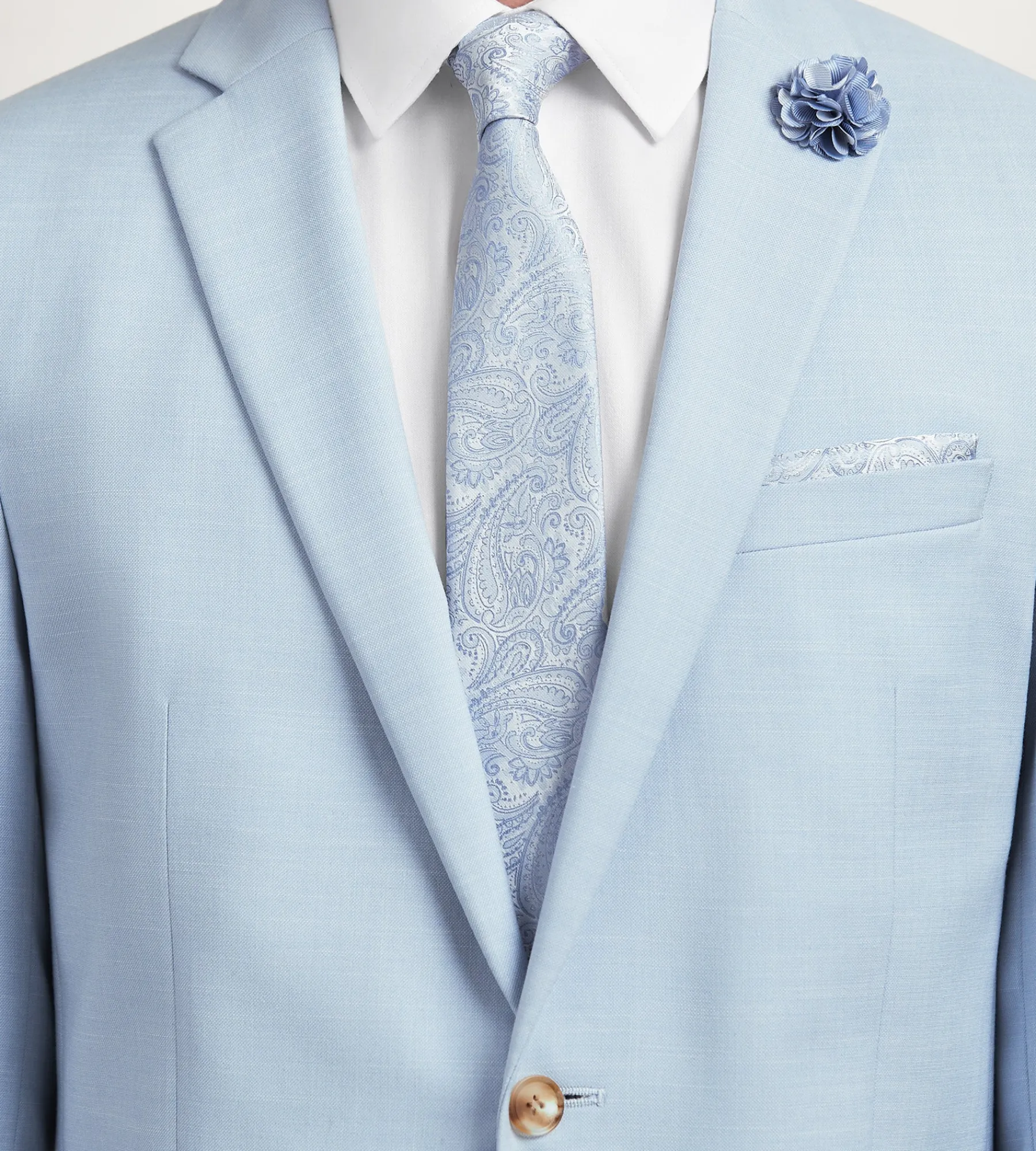 G Grafton Suit Separates*Modern Fit Light Blue Solid Suit