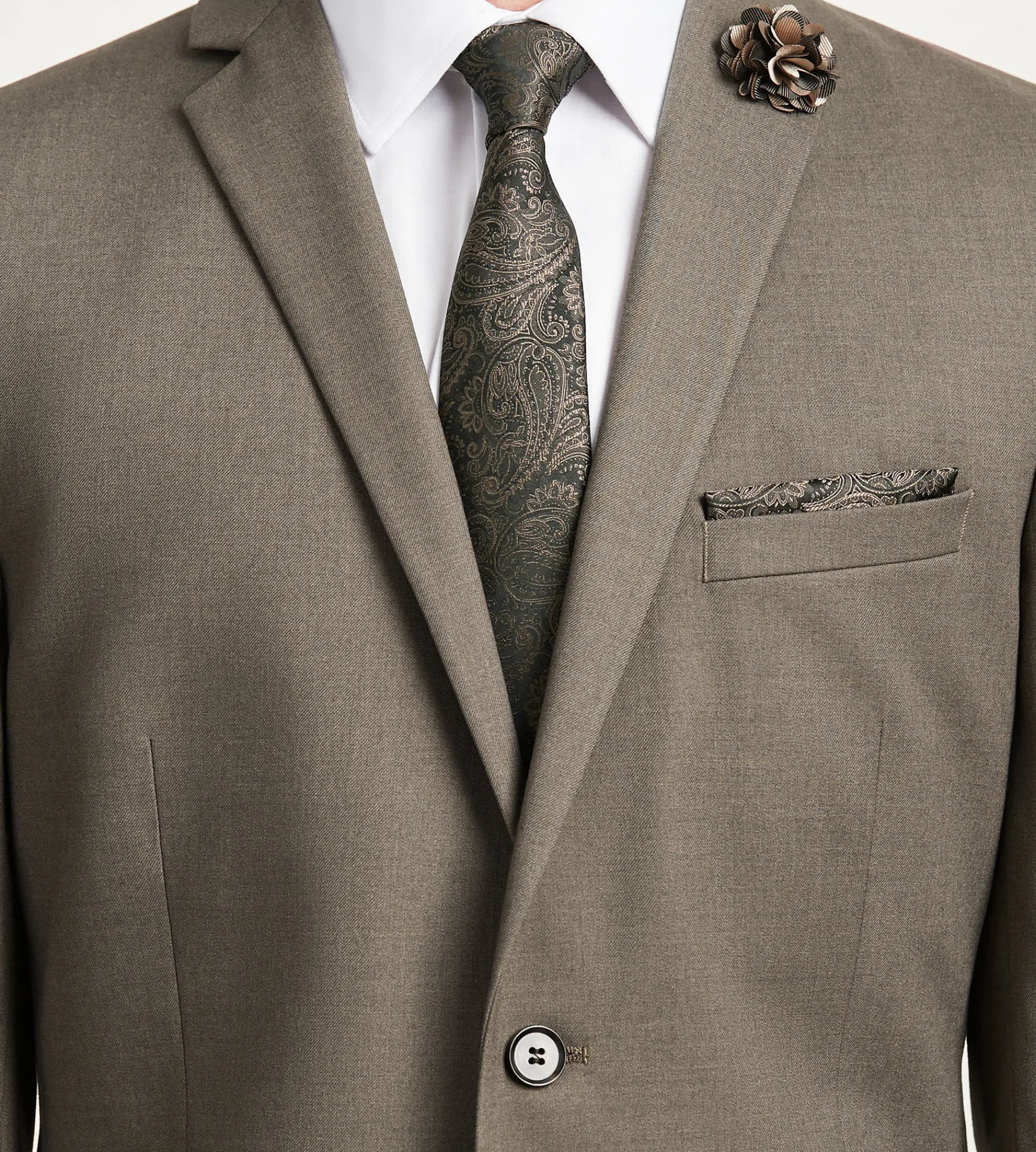 G Grafton Suit Separates*Modern Fit Light Brown Solid Suit