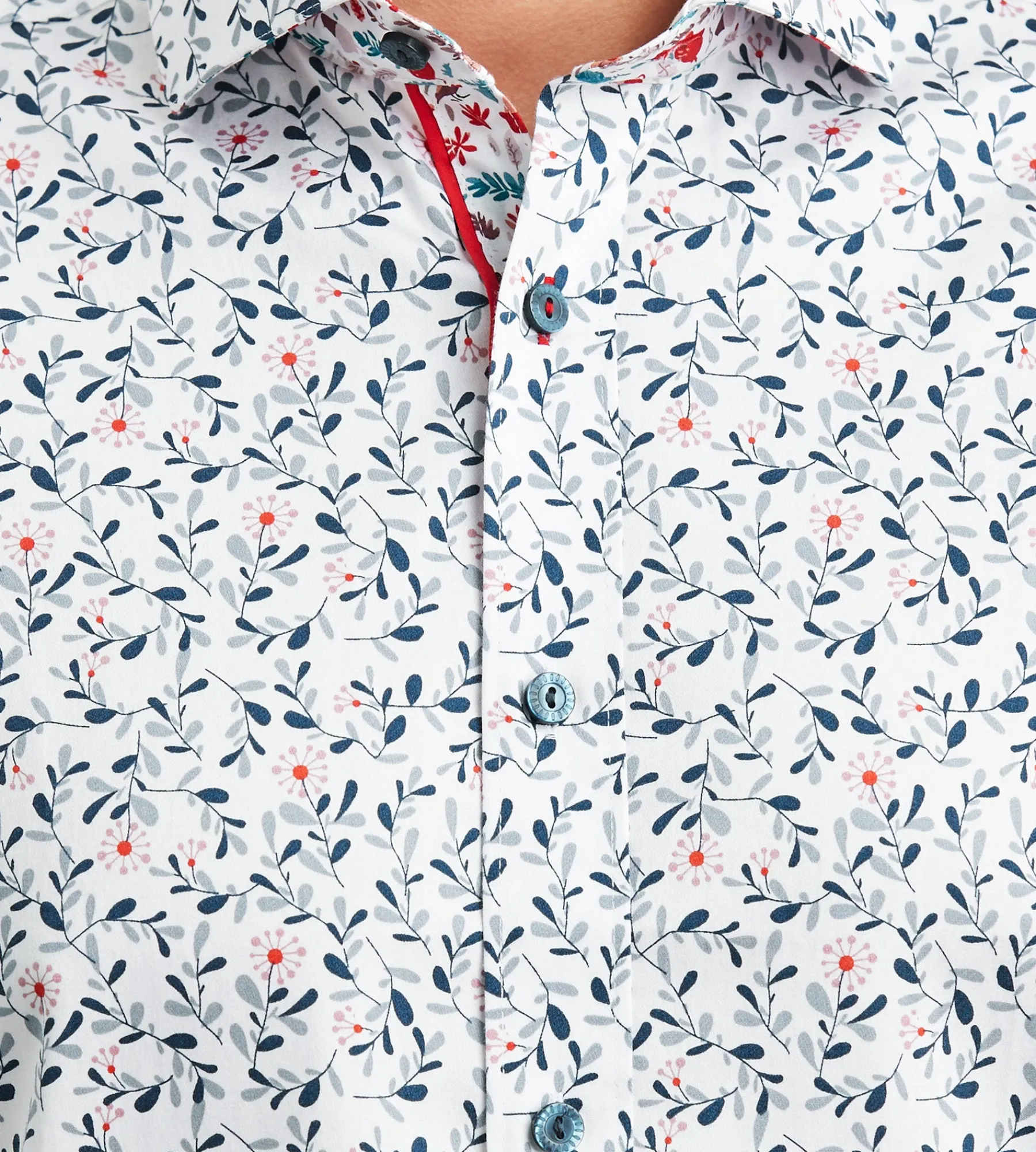 Jermyn & Bond Casual Shirts*Modern Fit Long Sleeve Printed Casual Shirt Grey