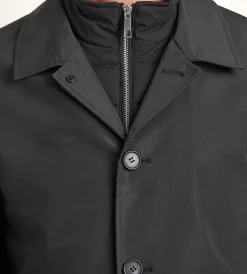 Hechter Paris Coats, Jackets & Vests|Coats, Jackets & Vests*Modern Fit Mac Coat with Removable Bib Black