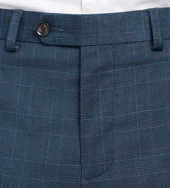 G Grafton Dress Pants|Dress Pants*Modern Fit Plaid Suit Pants Navy