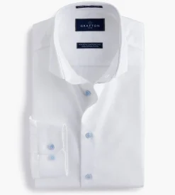 Grafton 1853 Dress Shirts*Modern Fit Non-Iron Dress Shirt Blue
