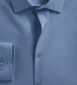 Bellissimo Dress Shirts*Modern Fit Non-Iron Sateen Dress Shirt Oxford blue