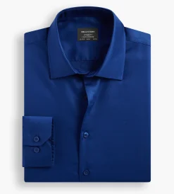 Bellissimo Dress Shirts*Modern Fit Non-Iron Sateen Dress Shirt Cobalt