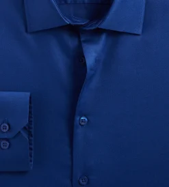 Bellissimo Dress Shirts*Modern Fit Non-Iron Sateen Dress Shirt Cobalt