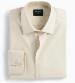 Bellissimo Dress Shirts*Modern Fit Non-Iron Sateen Dress Shirt Ivory