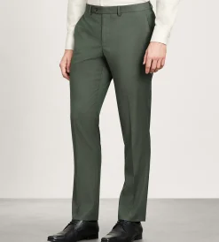 G Grafton Dress Pants|Dress Pants*Modern Fit Solid Suit Pants Olive