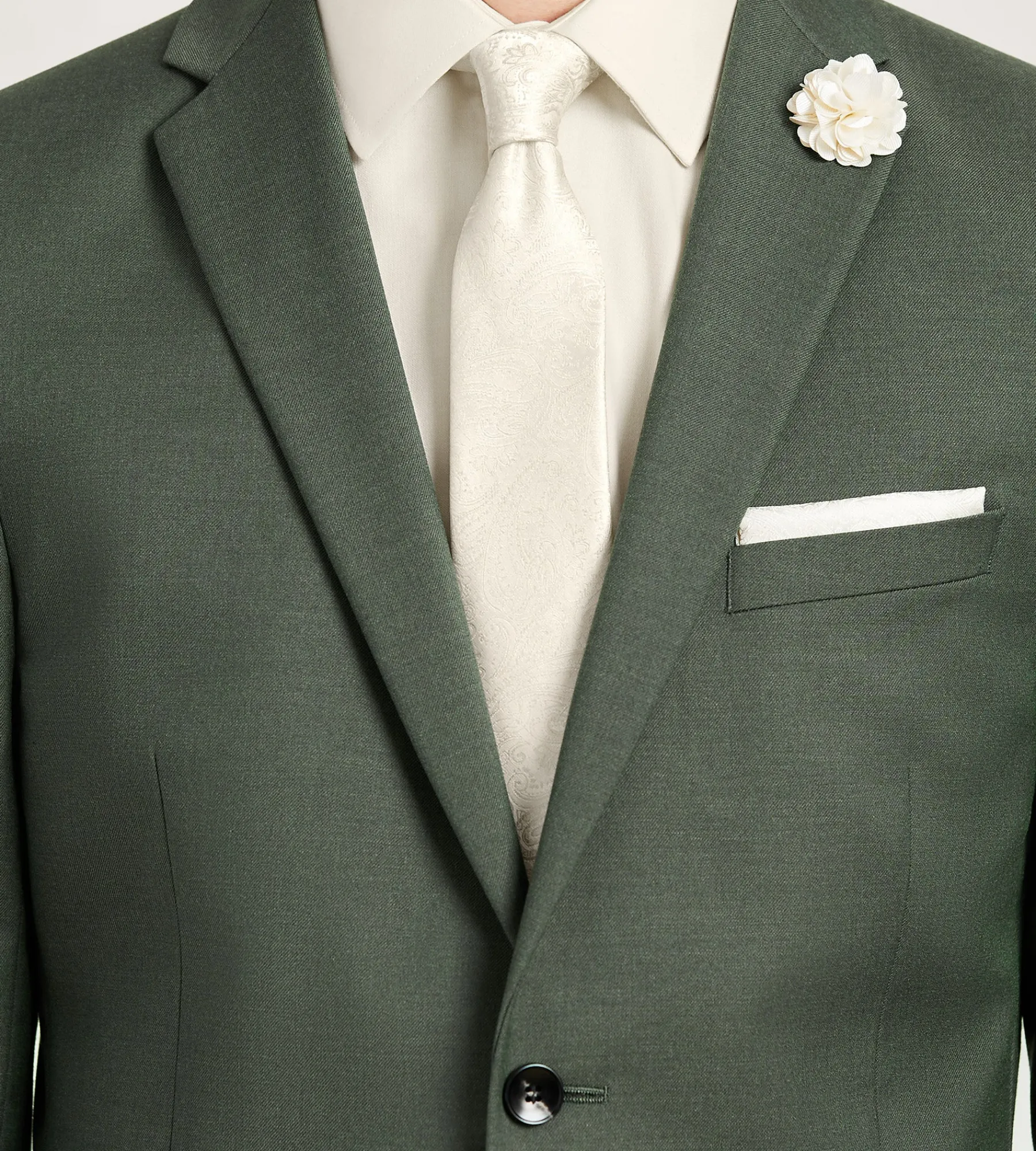 G Grafton Suit Separates*Modern Fit Olive Solid Suit