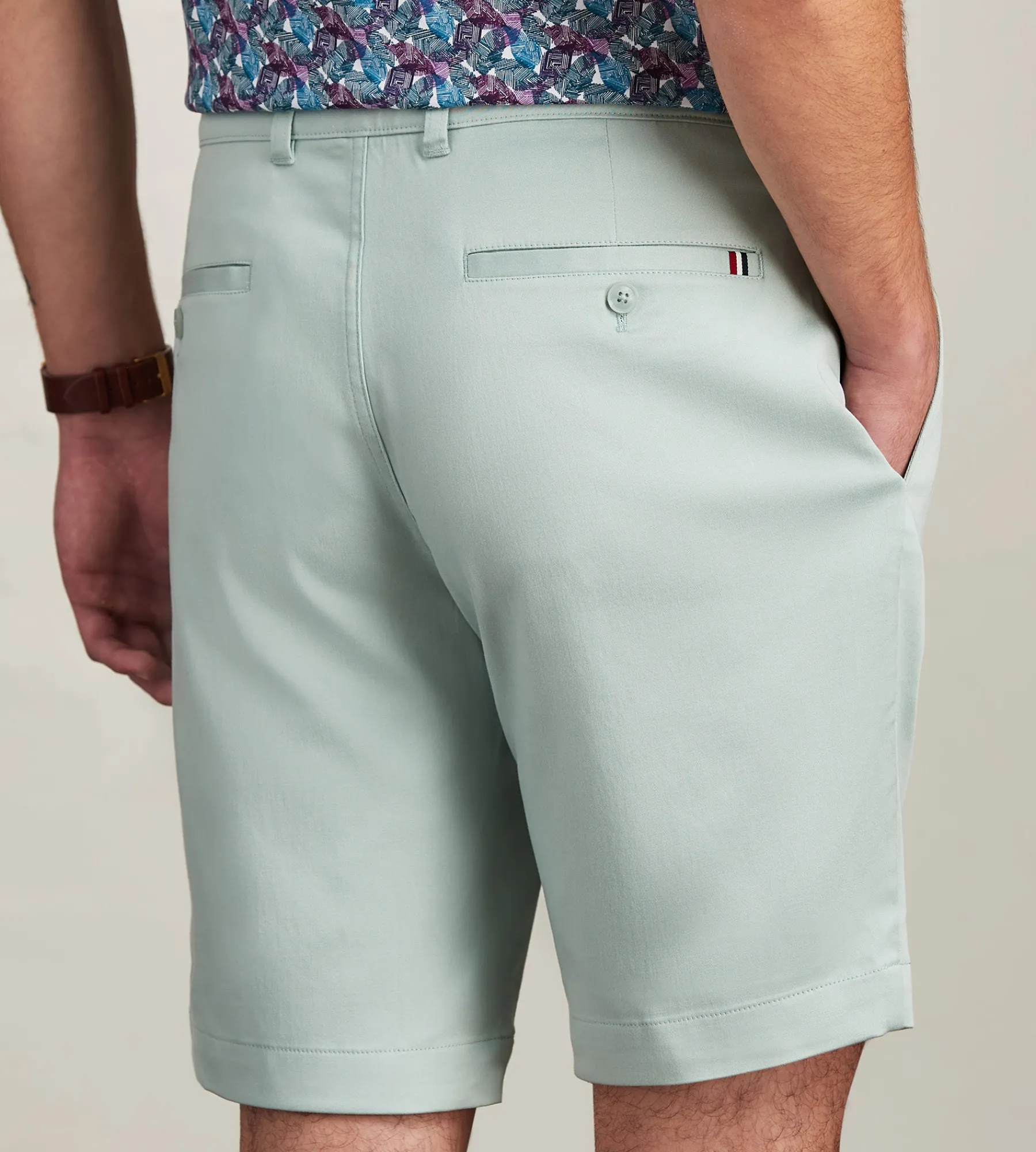 Hechter Paris Shorts*Modern Fit Performance Stretch Chino Shorts Blue