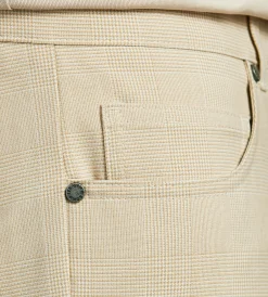 Jermyn & Bond Shorts*Modern Fit Plaid 5 Pocket Shorts Sand